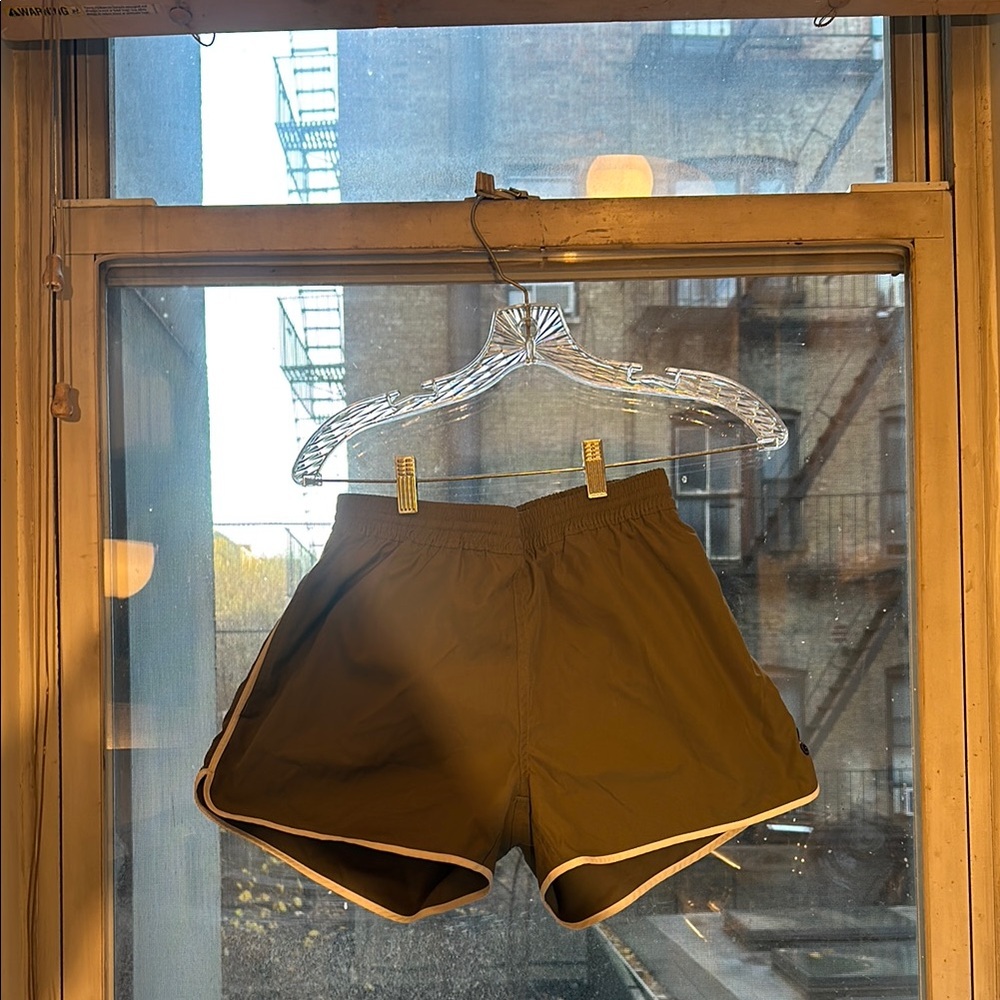 Olive Green men Athletic Shorts by Ron Dorff